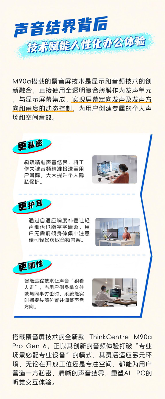 I人的理想辦公搭檔！全球首款聚音屏AI PC打造專屬聲音結界