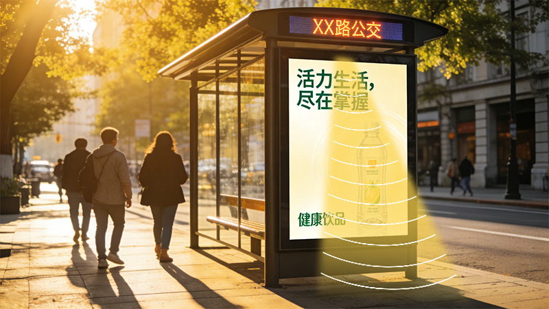 公交站臺廣告大屏集成定向揚聲器,聲場獨立