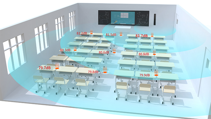 清聽聲學均衡擴聲的教室擴音設備