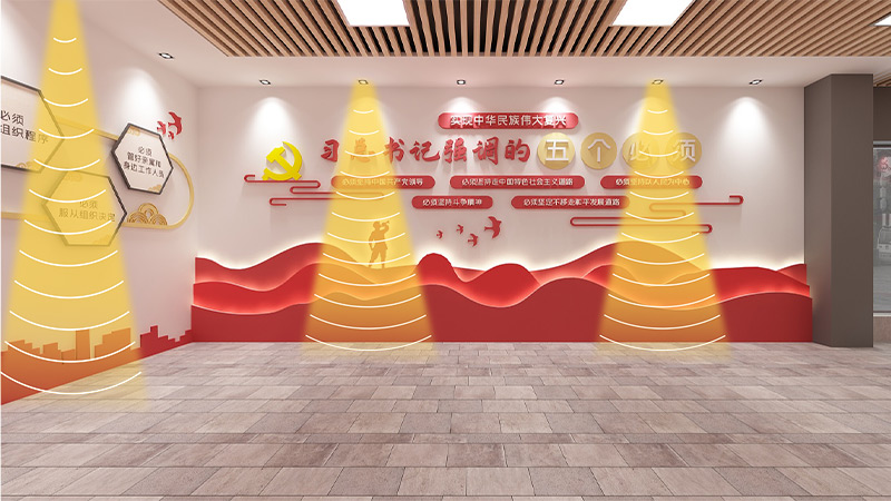 黨建活動室定向揚聲器，聲音分區示意圖