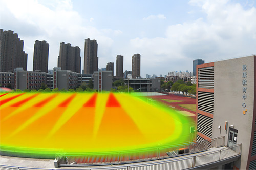 學校操場聲音定向傳播,不擾民